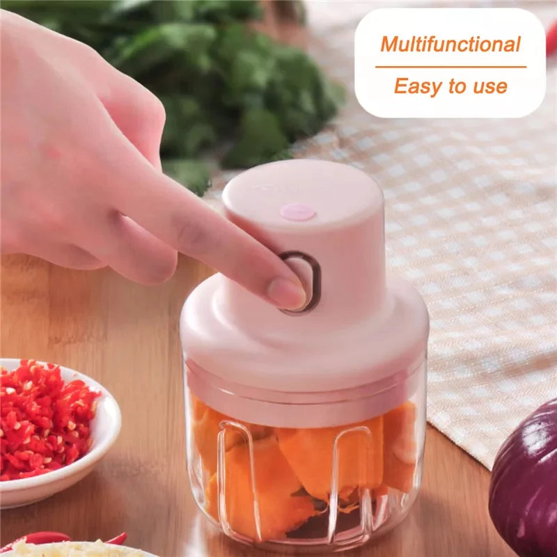 Single Bowl Electric Mini Grinder Food Chopper | Best Quality Food Chopper ( Pink Color ) - 250 ml