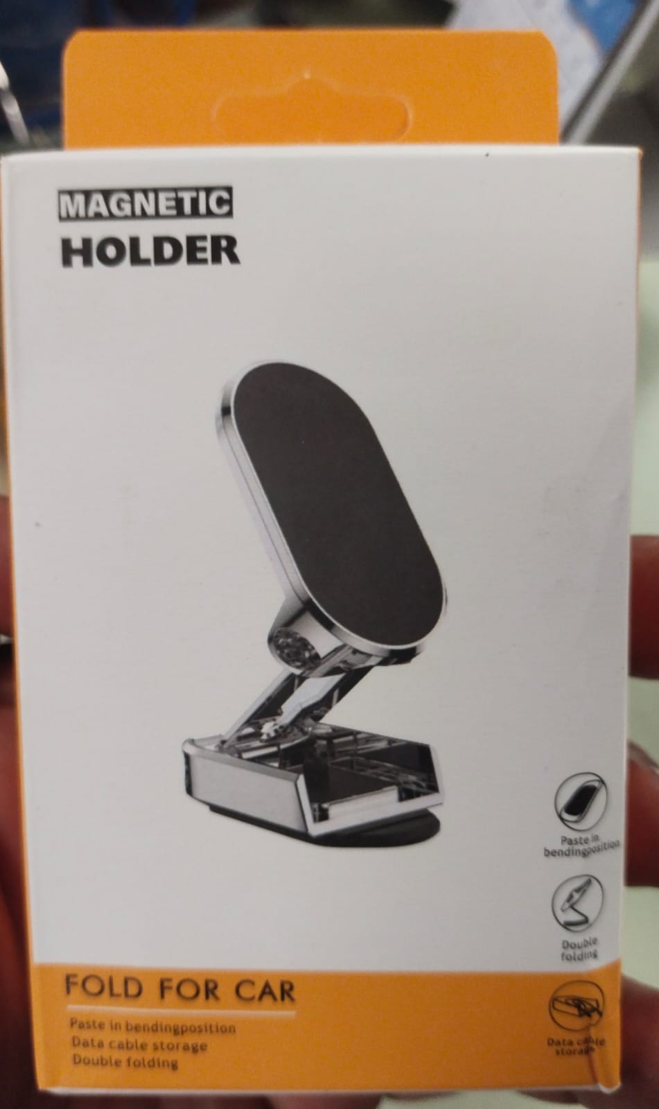 Folding Car Mobile Phone Bracket Base Strong Magnetic Suction 360 Degree Rotating Adjustable Height Air Outlet Navigation Holder - Mobile Stand - Phone Stand - Stand For Mobile Phone