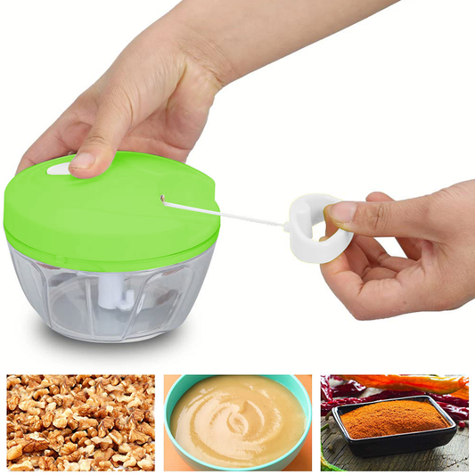 Speedy chopper multi use turbo cutter mini handy manual speed chopper for vegetables fruits imported heavy quality best make your life easier nicer dicer (Random color)