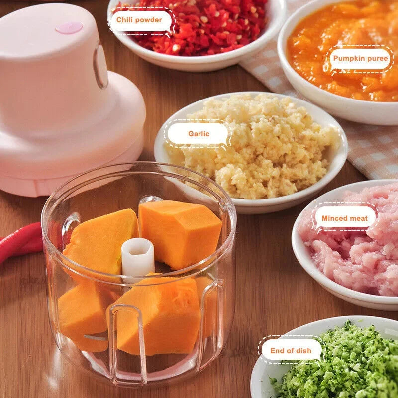 Single Bowl Electric Mini Grinder Food Chopper | Best Quality Food Chopper ( Pink Color ) - 250 ml