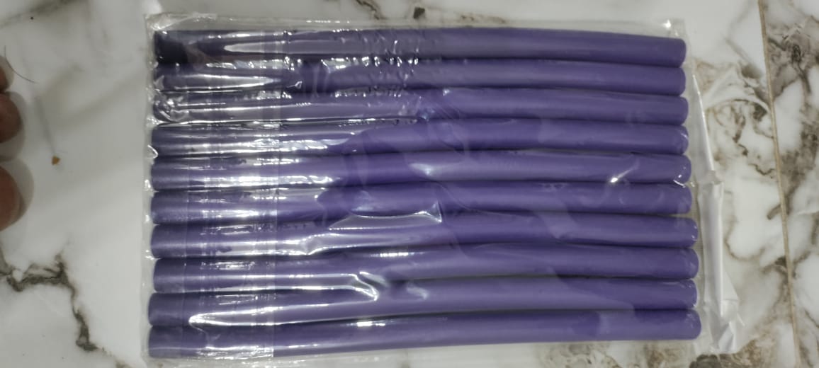 Pack of 10 Hair Rollers Papilotten Hair Rollers, Curls Without Heat Foam Curlers for Women (Random Color) Rs 563