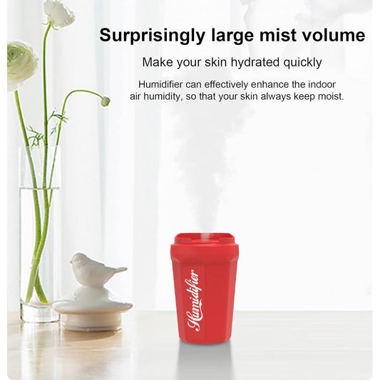 Coke Cup Humidifier Car Home USB Aroma Diffuser Summer Flame Air Coke Cup Cool Mist Bedroom Study Room Mini Humidifier (random color)