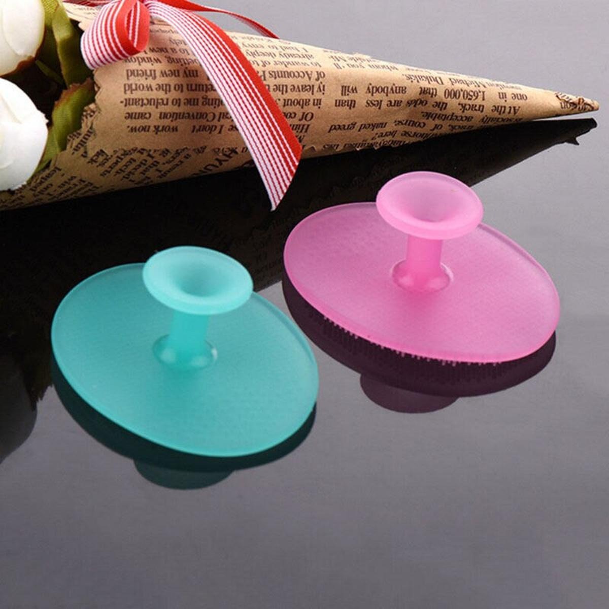 Soft Silicone Face Cleansing Brush Pad – Gentle Facial Washing & Exfoliating Massage Tool for Deep Pore Cleansing | Blackhead Removal & Skin Care | Soft Silicone Face Massager - (Random Colors)
