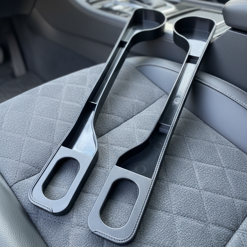 Car Seat Gap Fillers And Organizers – Space-Saving Car Accessory For Storing Essentials Black High Quality Durable Plastic