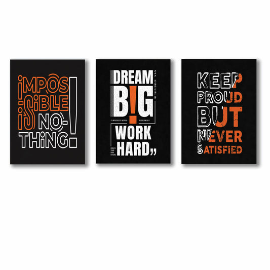 Set of 3 Premium Wall Art Photo Tiles – Modern Home Decor Sets 8x11